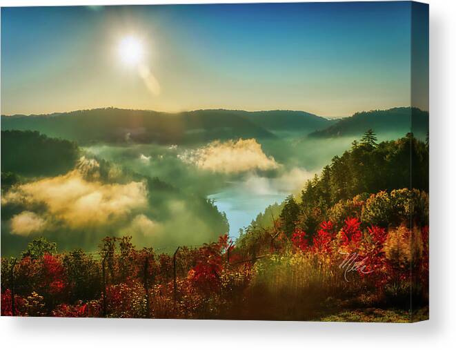 Gorge Canvas Print featuring the photograph Gorge Sunrise by Meta Gatschenberger