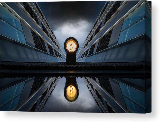 Builtstructure Canvas Print featuring the photograph Gotham by Marc Van Oostrum