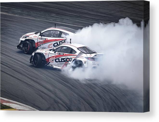 Motorsport Canvas Print featuring the photograph Gr Yaris & Gr 86 by Yuya Mammoto
