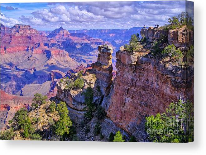 Grand Canyon Canvas Print featuring the photograph Grand Canyon Overlook by Alex Morales
