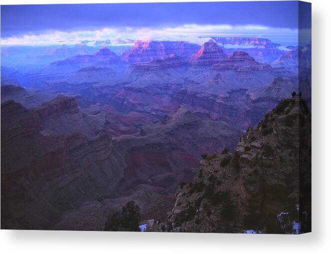 Grand Canyon Canvas Print featuring the photograph Grand Canyon Twilight by Chance Kafka