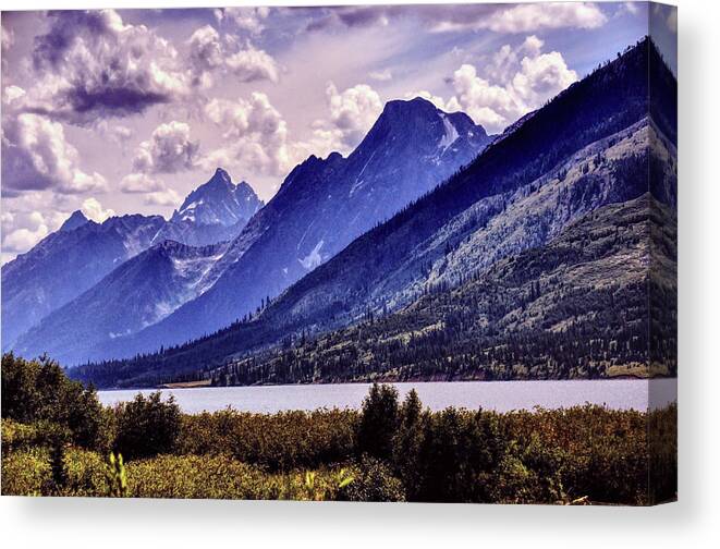 Grand Canvas Print featuring the photograph Grand Tetons and Lake by Chance Kafka