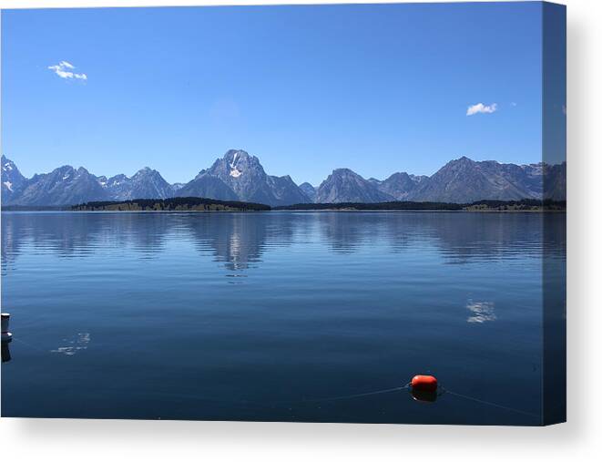 Grand Tetons Canvas Print featuring the photograph Grand Tetons by FD Graham