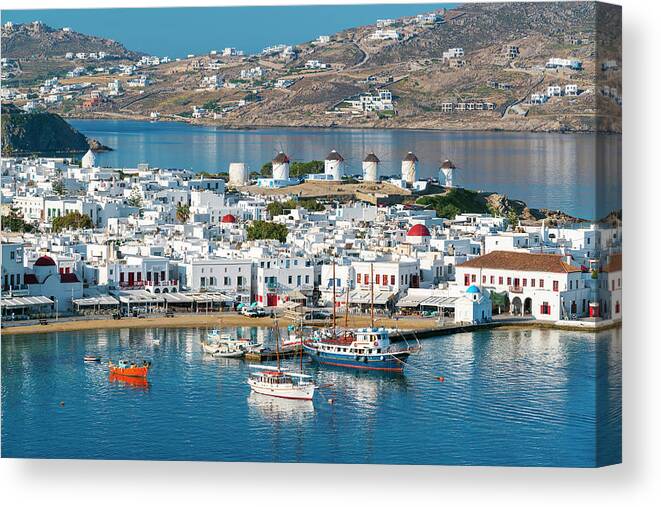 Beautiful view of the Aegean Sea from Canvas Wall Art Print Ships & Boats Home 