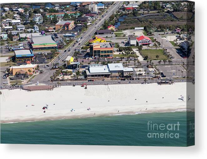 Gulf Shores Beach Canvas Print featuring the photograph Gulf Shores Beach 7139 by Gulf Coast Aerials -