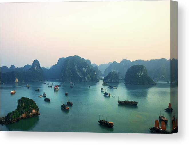 Scenics Canvas Print featuring the photograph Ha Long Bay by Samantha T. Photography