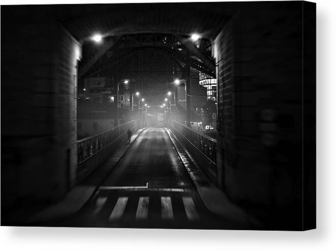 Lonely Canvas Print featuring the photograph Halfway Ponte Lus I by Wim Schuurmans