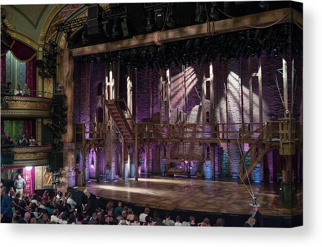 Stage Canvas Print featuring the photograph Hamilton set at Richard Rodgers Theatre by David L Moore
