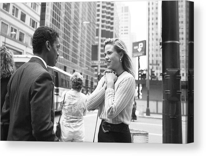 Couple Canvas Print featuring the photograph Happy (from The Series boy Meets Girl) by Dieter Matthes