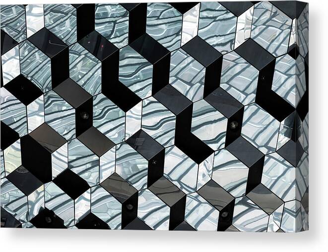 Iceland Canvas Print featuring the photograph Harpa Concert Hall Ceiling #6 by RicardMN Photography