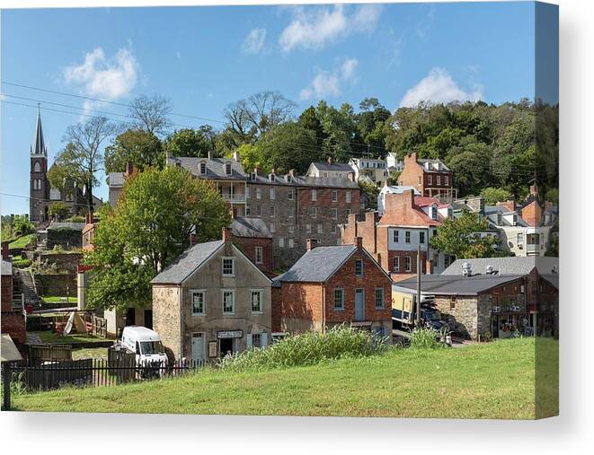 Landscape Canvas Print featuring the photograph Harper's Ferry, WV by Charles Kraus