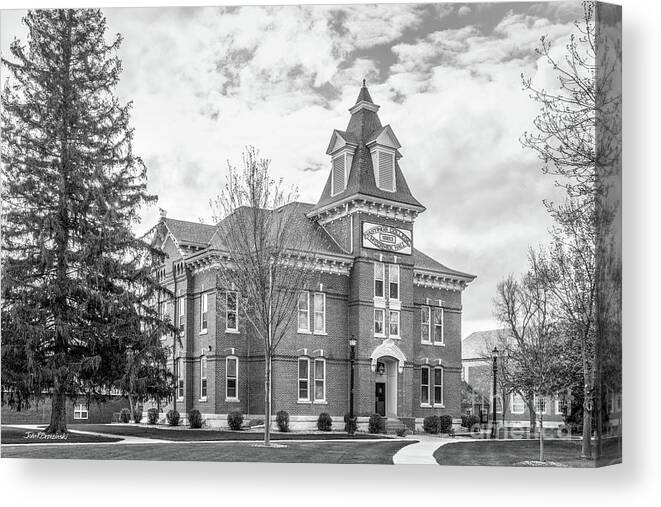 Hastings College Canvas Print featuring the photograph Hastings College Mc Cormick Hall by University Icons