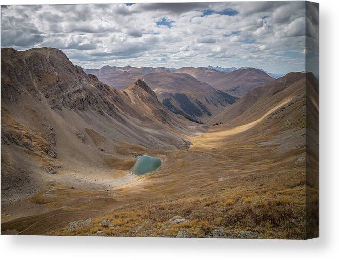 Alpine Lake Canvas Print featuring the photograph Heading Home by Jen Manganello