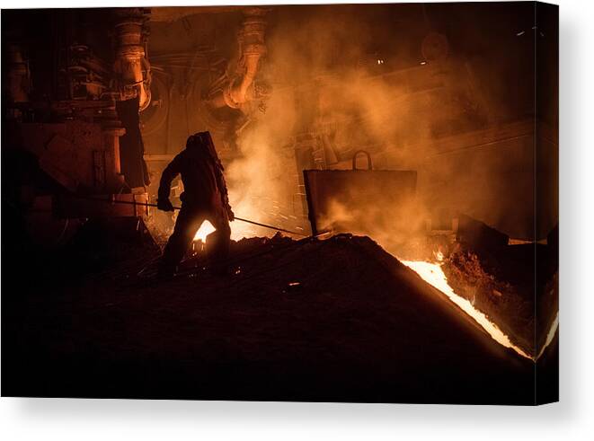 Burning Canvas Print featuring the photograph Heat by Cinegiraffe