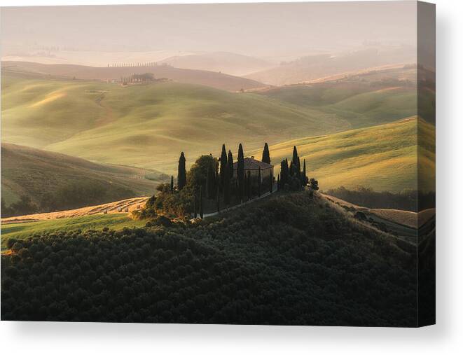 Landscape Canvas Print featuring the photograph Heaven Laid In Tears by Thomas De Franzoni