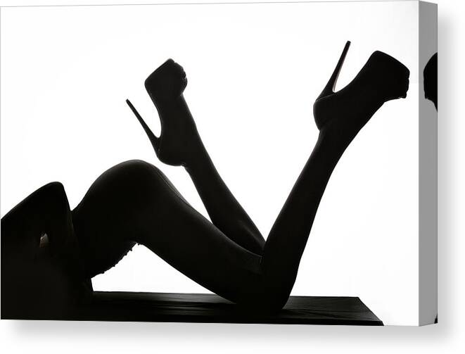 Graphic Canvas Print featuring the photograph Heels by Peter Elgar