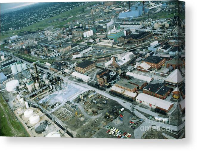 Problems Canvas Print featuring the photograph Hooker Chemical Plant by Bettmann
