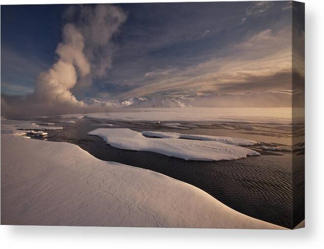 Iceland Canvas Print featuring the photograph Hot And Cold by Bragi Ingibergsson - Brin