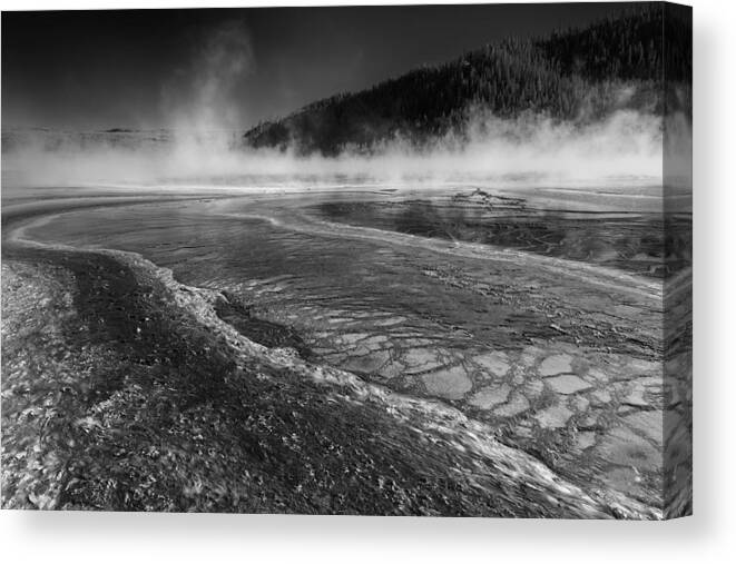 Fog Canvas Print featuring the photograph Hot Spring by Aidong Ning