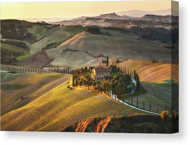 Tuscany Canvas Print featuring the photograph House Of Setting Sun by Jarek Pawlak