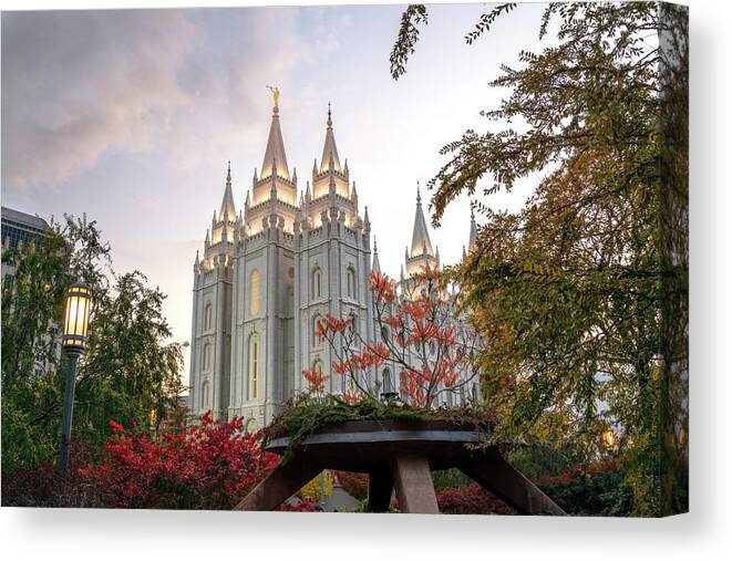 Mormon Canvas Print featuring the photograph House of the Lord by Dustin LeFevre