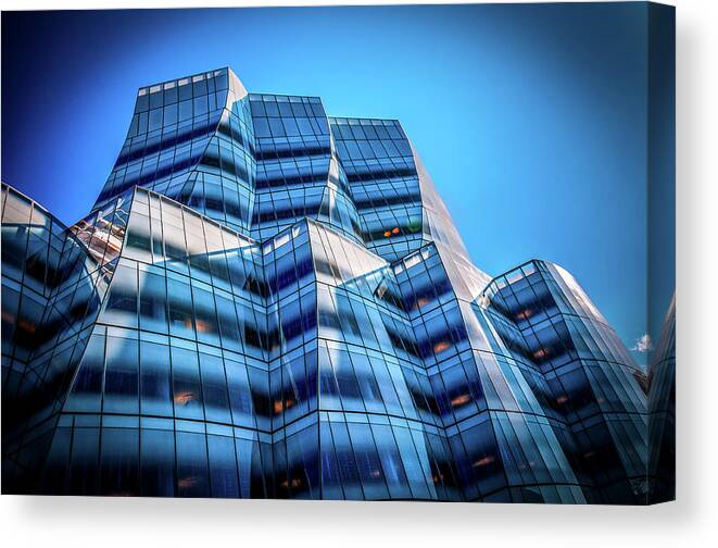Building Canvas Print featuring the photograph IAC Frank Gehry Building by Louis Dallara
