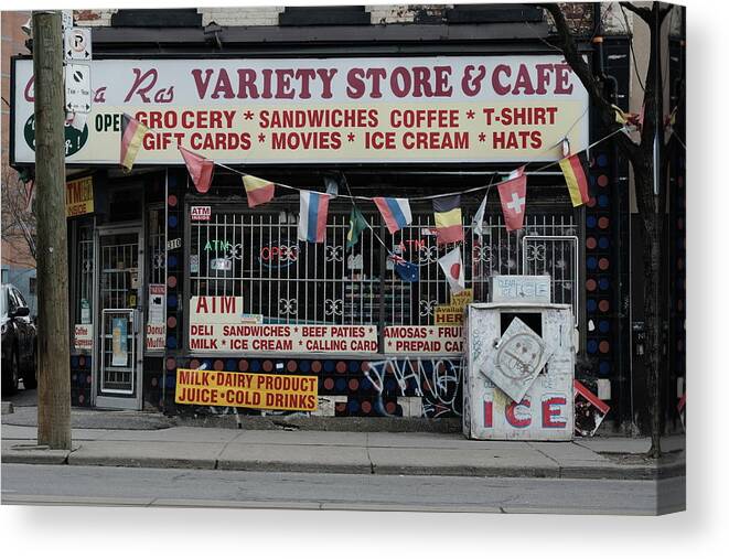 Urban Canvas Print featuring the photograph Ice Cream And Hats by Kreddible Trout