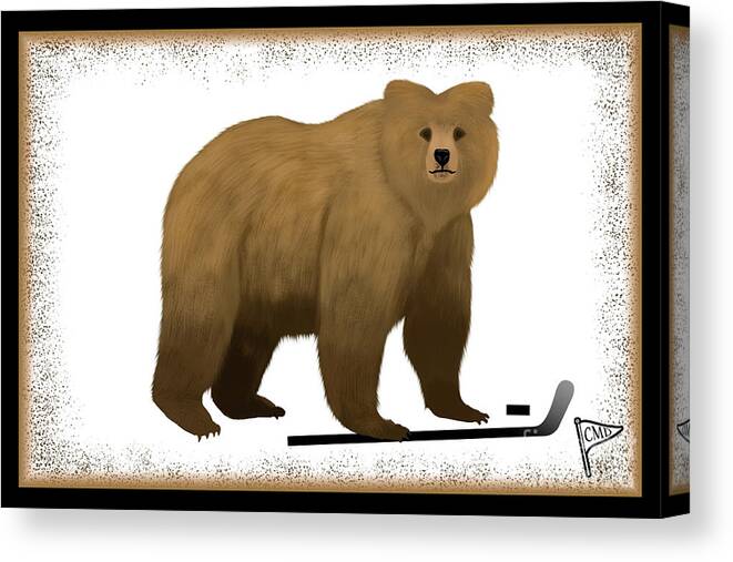 Ice Hockey Gray Bulldog Digital Art by College Mascot Designs - Fine Art  America