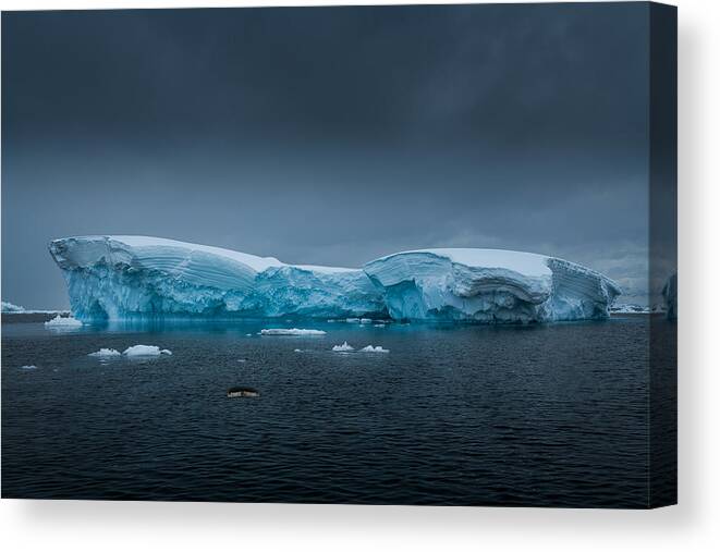 Iceberg Canvas Print featuring the photograph Iceberg by Chuanxu Ren