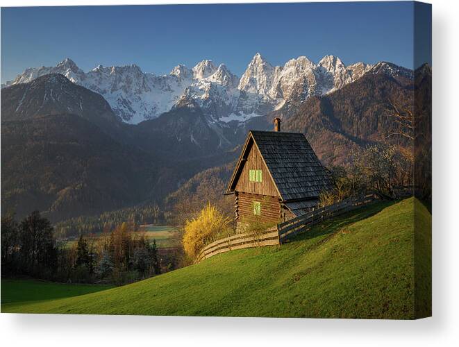 Landscape Canvas Print featuring the photograph Idyllic Scenery by Ales Krivec