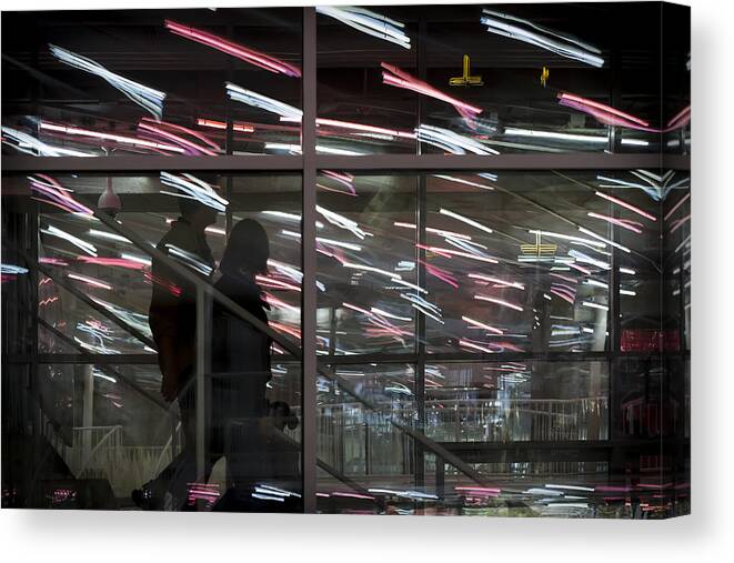 Lights Canvas Print featuring the photograph Illuminates Attraction by Greetje Van Son