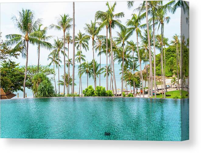 Tranquility Canvas Print featuring the photograph Infinity Pool, Koh Samui, Thailand by John Harper