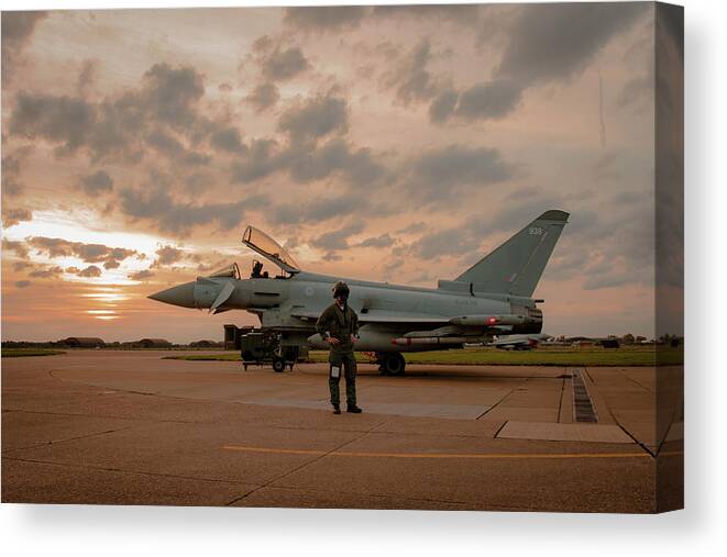 Eurofighter Typhoon Canvas Print featuring the photograph Inside The Wire by Airpower Art