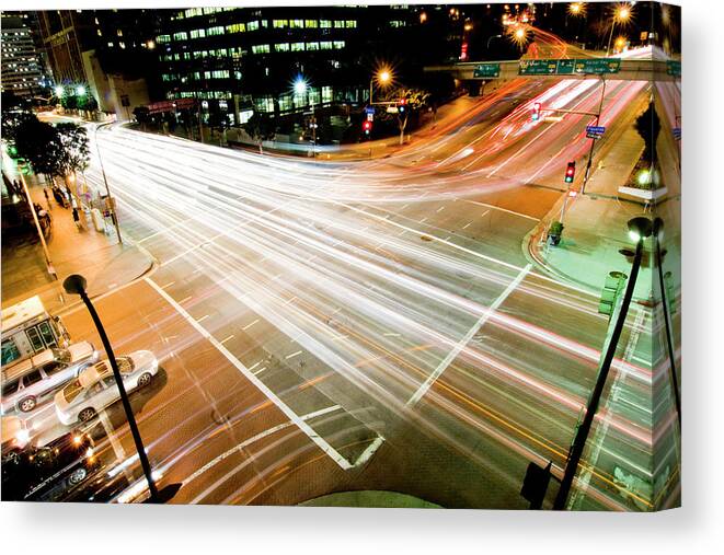 Working Canvas Print featuring the photograph Intersection by Adamkaz