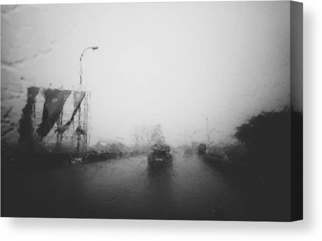 Rain Canvas Print featuring the photograph It\'s Raining Here by Avijit Sheel