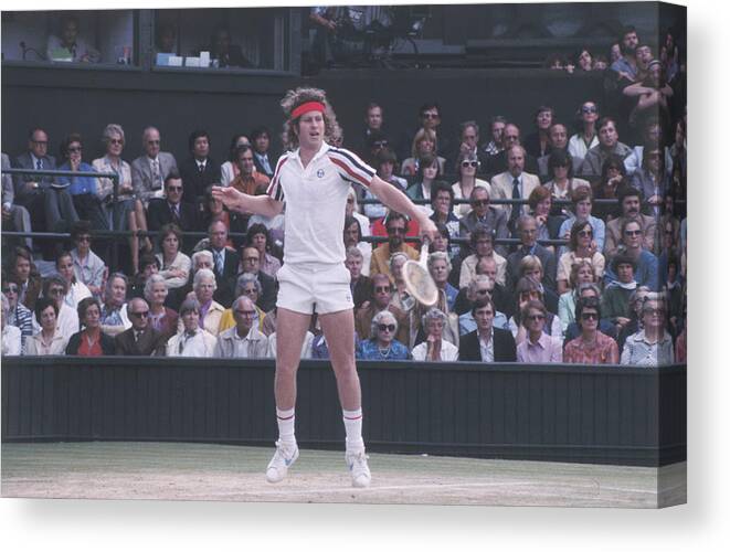 1980-1989 Canvas Print featuring the photograph John Mcenroe by Fox Photos