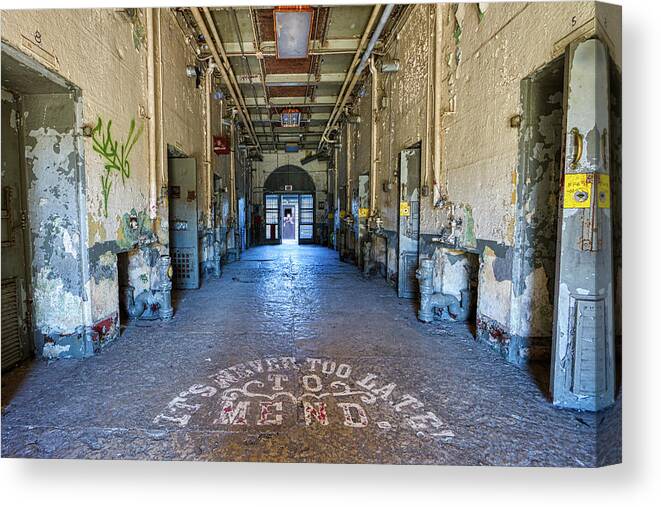 Joliet Canvas Print featuring the photograph Joliet Solitary Confindement by Mike Burgquist