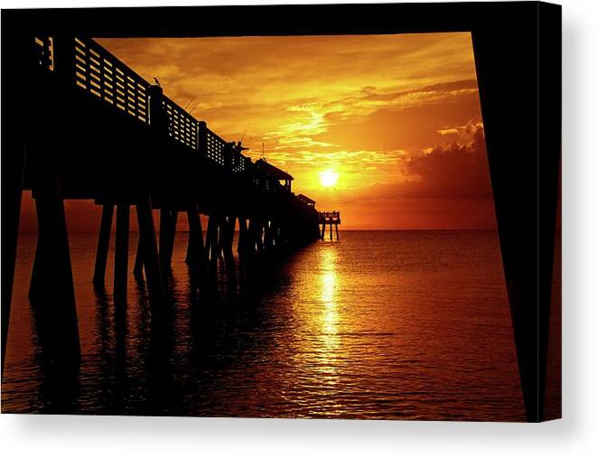 Juno Pier Canvas Print featuring the photograph Juno Pier 3 by Steve DaPonte