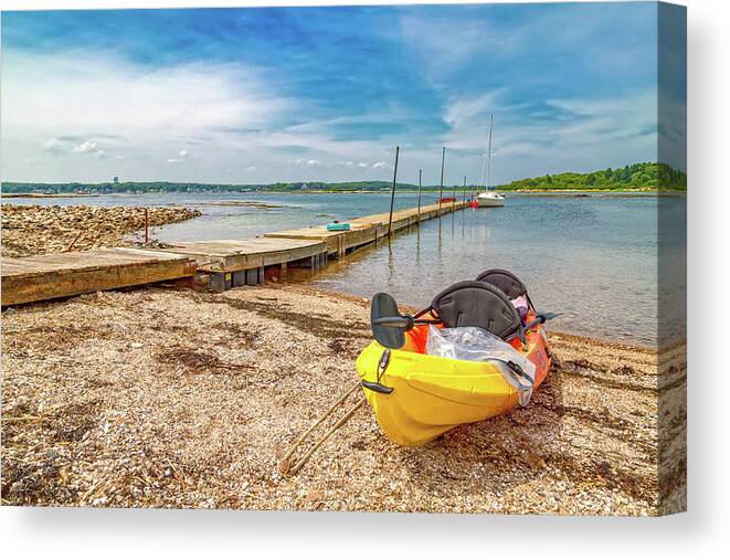 Goat Canvas Print featuring the photograph Kayaking to Goat Island Maine by Betsy Knapp