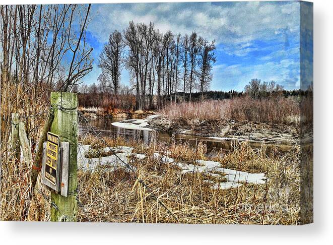 Keep Out Canvas Print featuring the photograph Keep Out by Vivian Martin