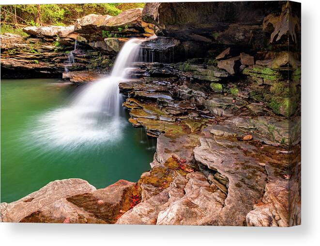 America Canvas Print featuring the photograph Kings River Falls - Arkansas Nature Trail by Gregory Ballos