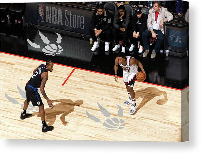 Nba Pro Basketball Canvas Print featuring the photograph La Clippers V Toronto Raptors by Mark Blinch