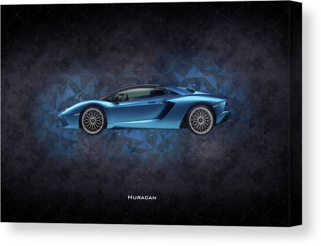 Lamborghini Huracan Canvas Print featuring the digital art Lamborghini Huracan by Airpower Art