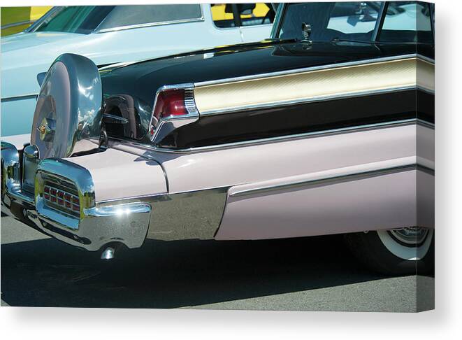 1950-1959 Canvas Print featuring the photograph Late 1950s Vehicle With Continental Kit by Brian Stablyk