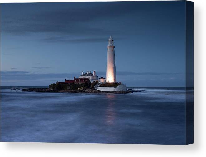 Lighthouse Canvas Print featuring the photograph Leave a light on for me by Anita Nicholson