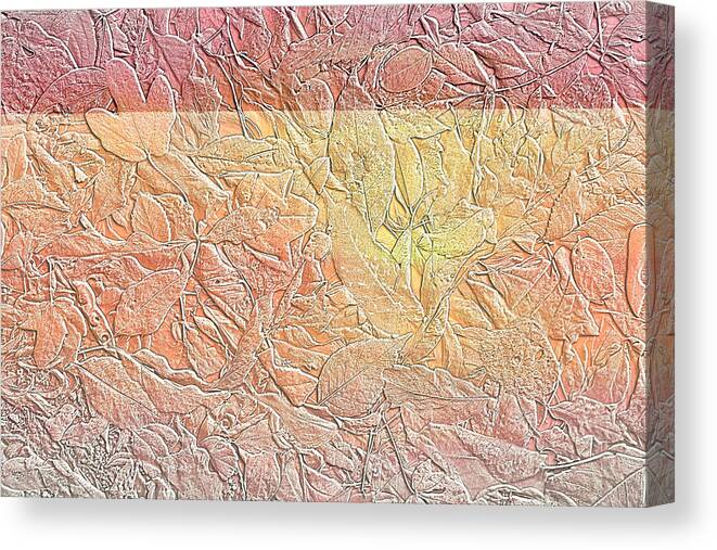 Leaves In Pastel Colors 01 Canvas Print featuring the photograph Leaves In Pastel Colors 01 by Anita Vincze