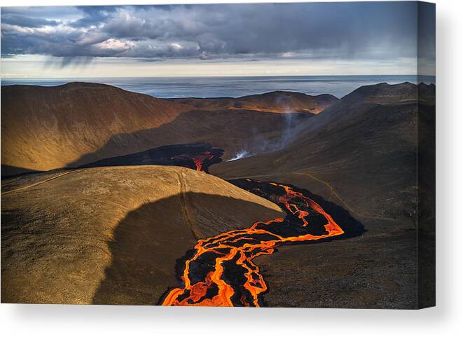 Volcano Canvas Print featuring the photograph Let\'s Go To The Ocean by Rafal R. Nebelski