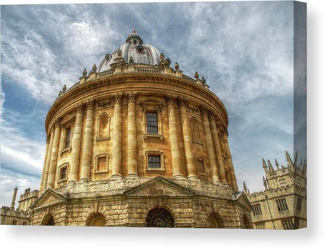 Library Building 1 Canvas Print featuring the photograph Library Building 1 by Stephen Walton