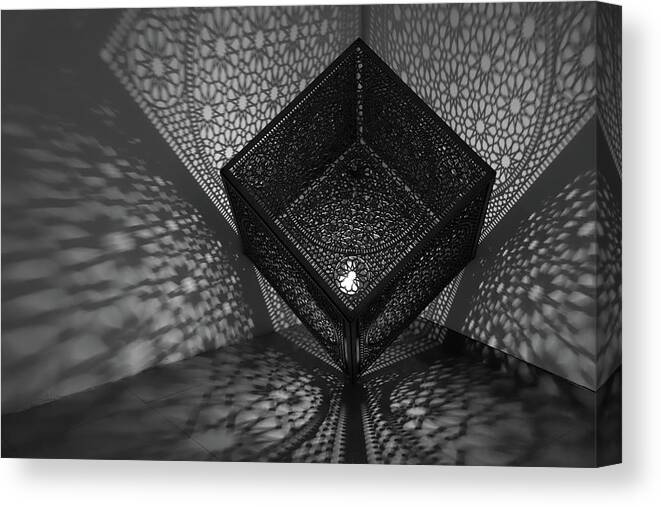 Minimalism Canvas Print featuring the photograph Light through the Box by Prakash Ghai