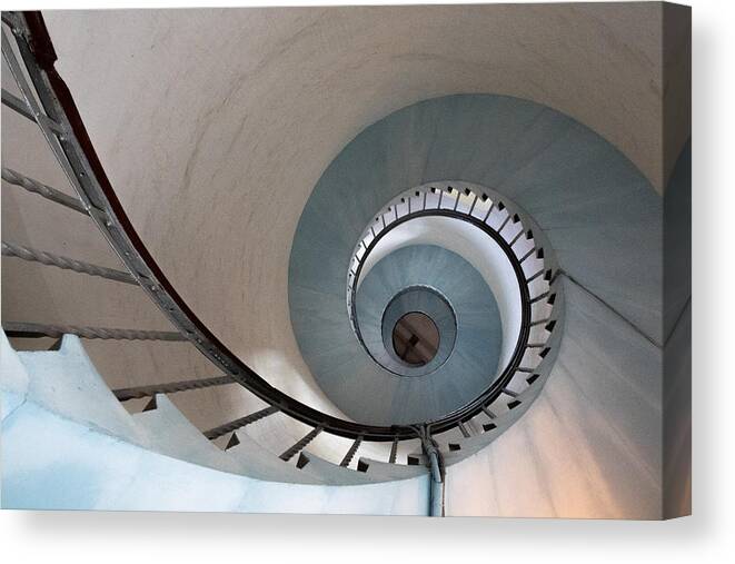 Building Canvas Print featuring the photograph Lighthouse Stairs/snail House by Aw Ponsen